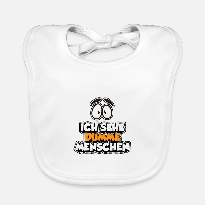 Ich sehe dumme Menschen Baby Bio-Lätzchen