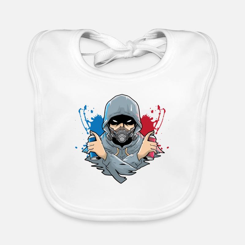 Sprayer Graffiti Organic Baby Bibs