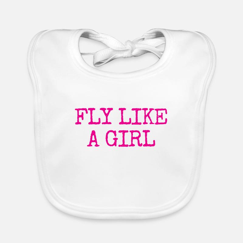 Pilotin Luftfahrt Fliegen Baby Bio-Lätzchen