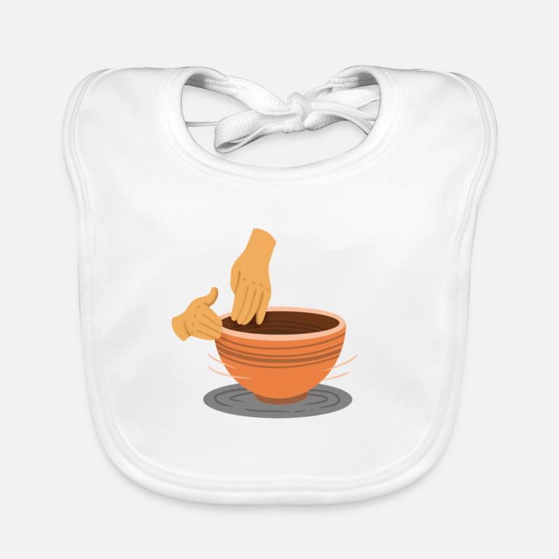Ceramic Pottery Organic Baby Bibs