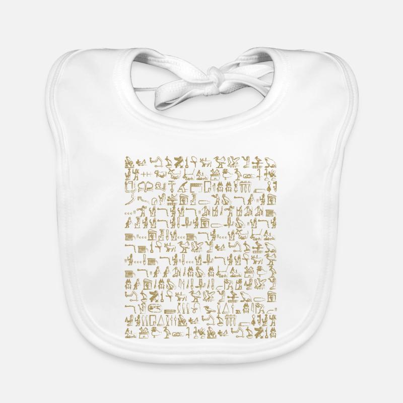 Hieroglyphics Organic Baby Bibs