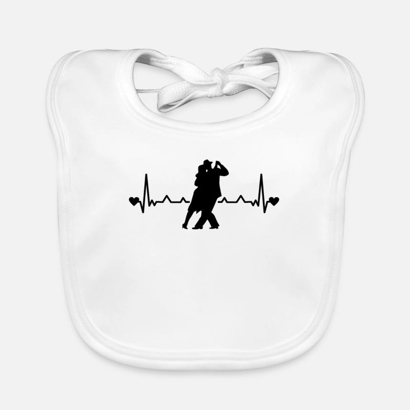 Tango Argentino Heartbeat Tango Danseur Couple Bavoir bio Bébé