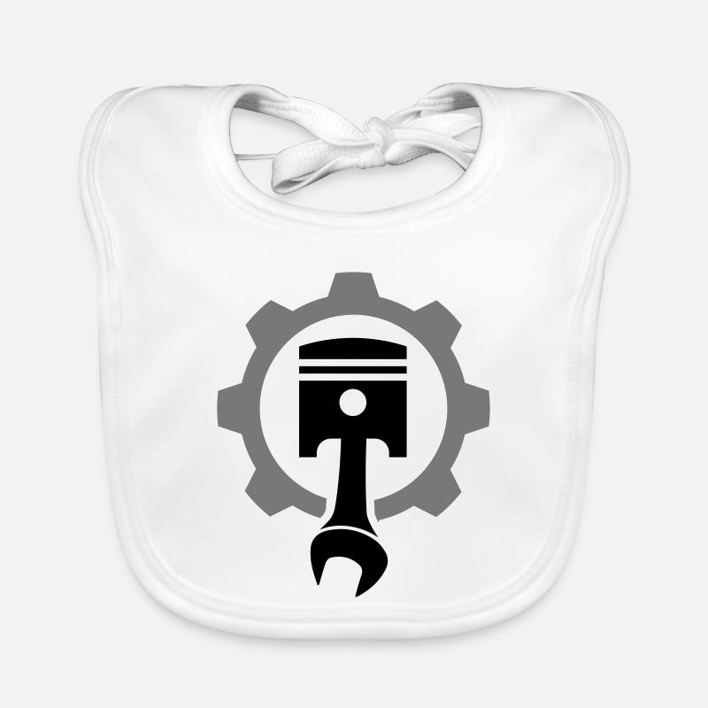 Engine, piston, gear Organic Baby Bibs