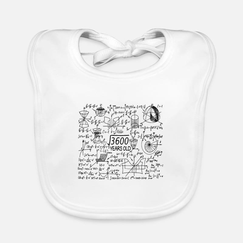 60e anniversaire Maths Mathematicien - Bavoir bio Bébé - blanc