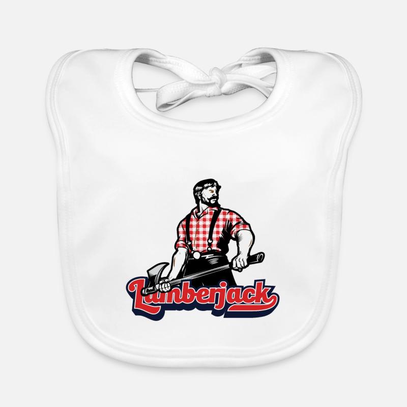 Lumberjack Lumberjack Lumberjack Woodworker Organic Baby Bibs