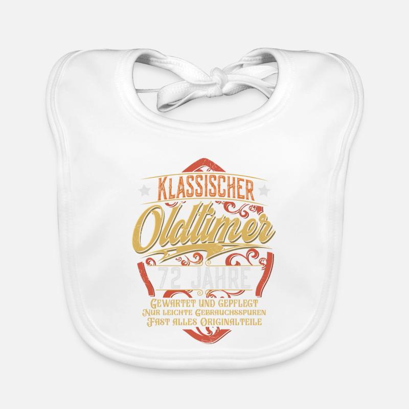 72. Geburtstag Oldtimer Baby Bio-Lätzchen