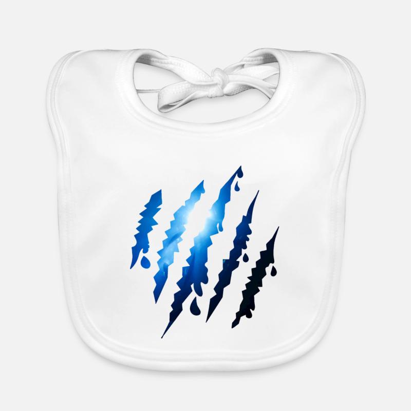 Ozian Scratch Trail Underwater Scratches Organic Baby Bibs
