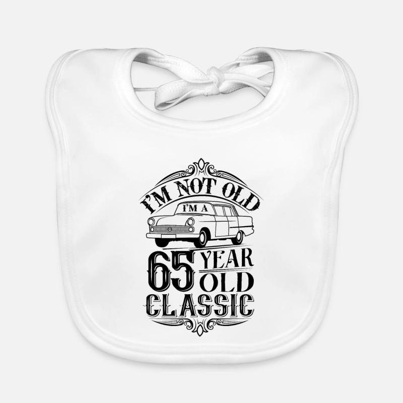 65e anniversaire classique oldtimer Bavoir bio Bébé
