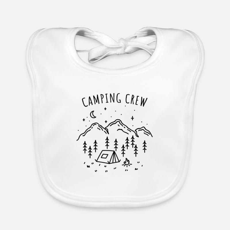 Camping Crew Tent Adventure Camp Nature Camper Team Organic Baby Bibs
