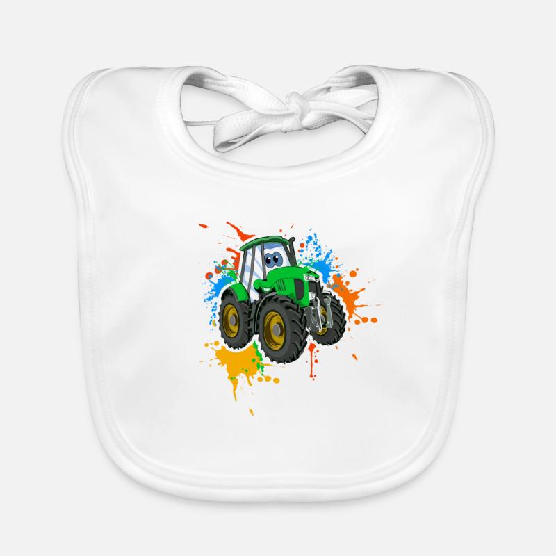 Tractor Organic Baby Bibs