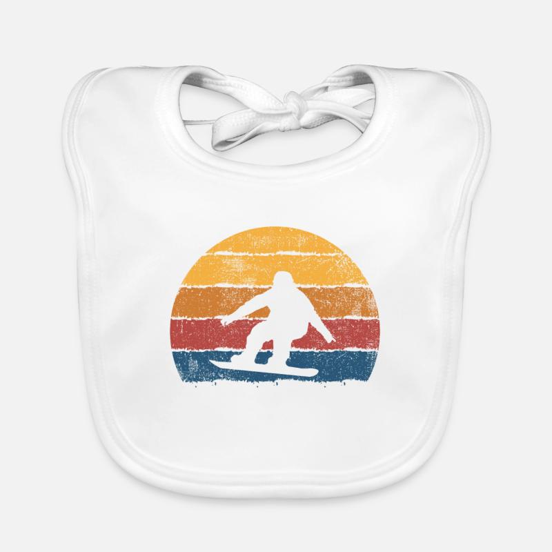 Snowboarden Snowboard Snowboarder Baby Bio-Lätzchen