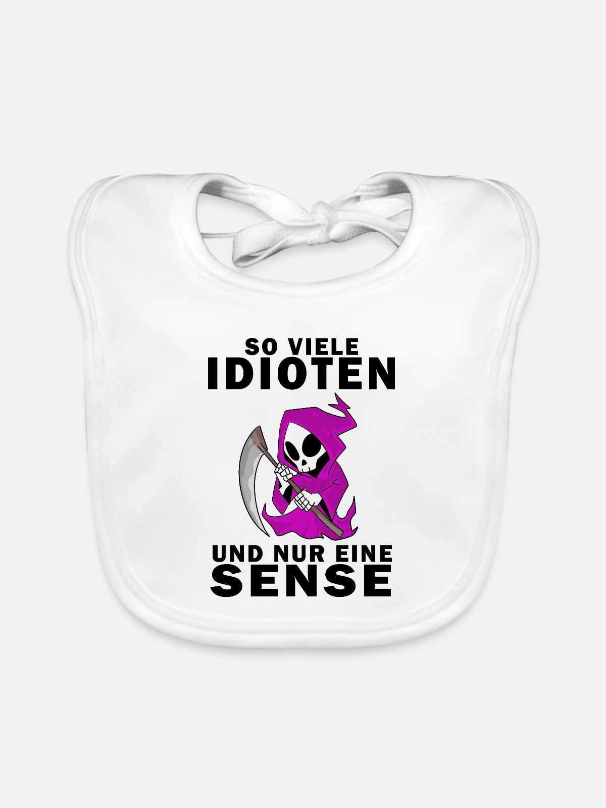 Sensenmann Damen Sarkastisch Provokation - Baby Bio-Lätzchen - Weiß - Vorne
