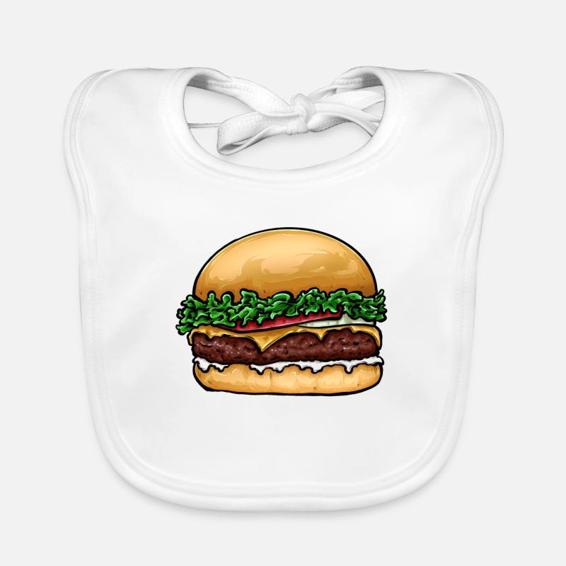 Hamburger Cheeseburger Baby Bio-Lätzchen