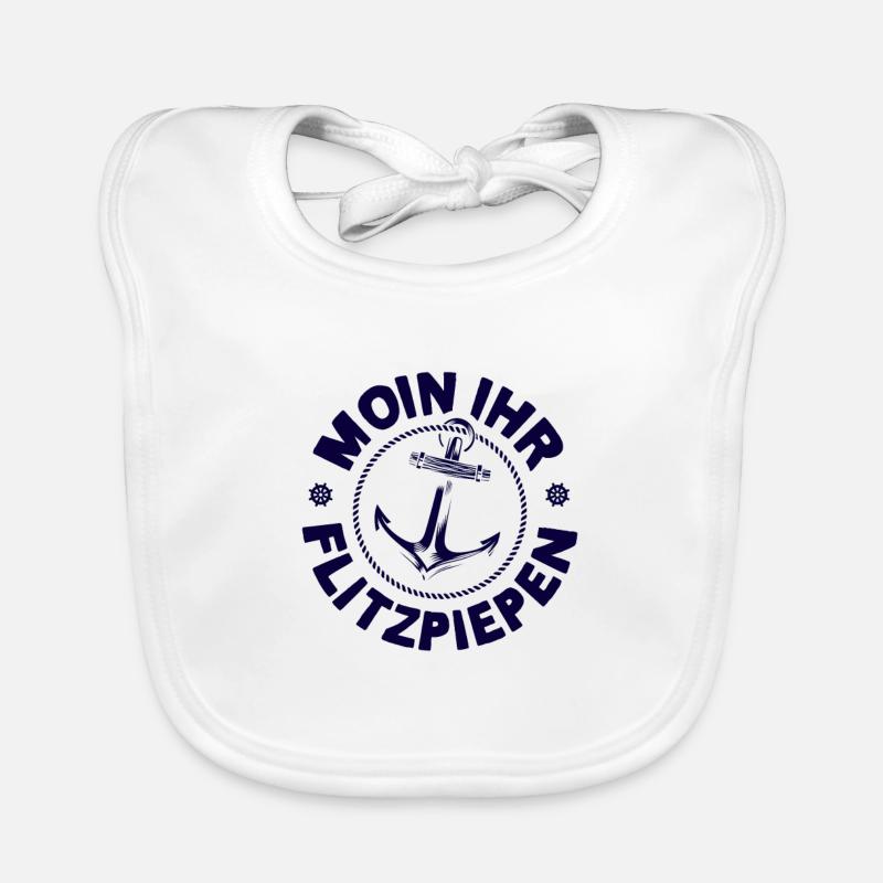 Moin Ihr Flitzpiepen Typisch Plattdeutsch Anker Baby Bio-Lätzchen