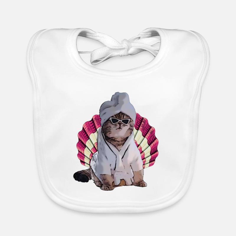 cool Cat in Spa Baby Bio-Lätzchen
