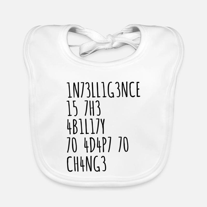Intelligenz lustiger Spruch Baby Bio-Lätzchen