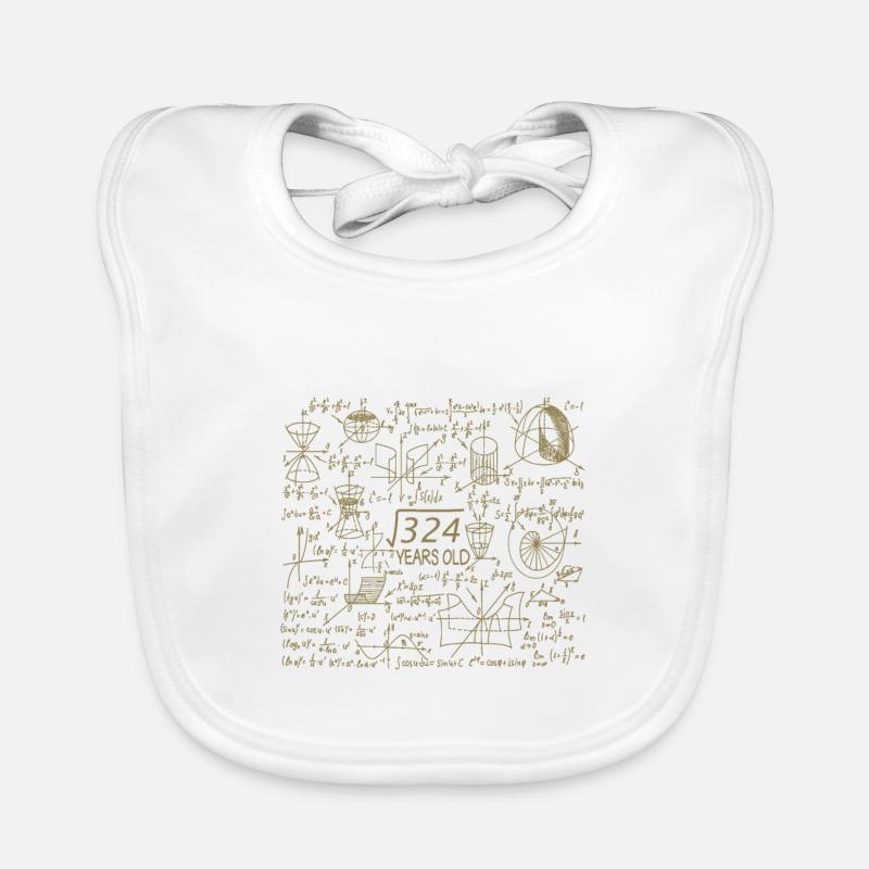 18th Birthday Math Math Student Mathefan Organic Baby Bibs