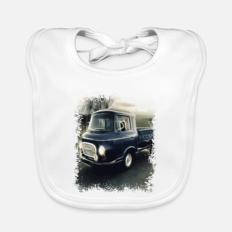 Barkas Flatbed GDR Transporter | Vintage Organic Baby Bibs