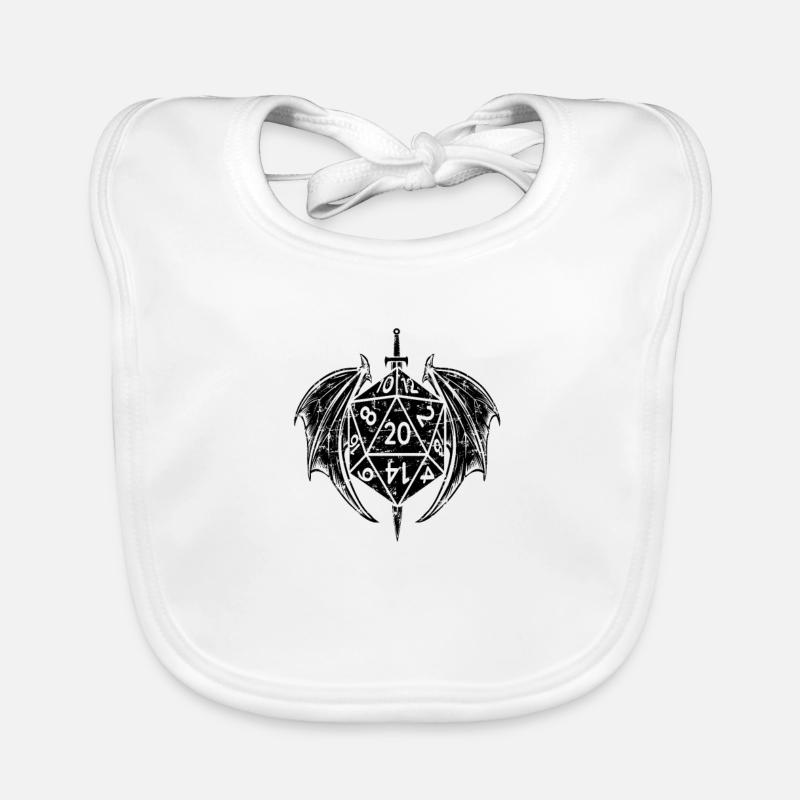 pen and paper dm cube Organic Baby Bibs