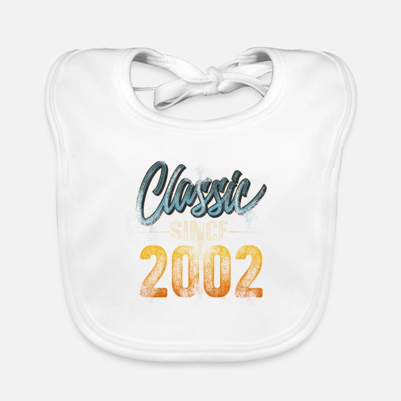 2002 Année de naissance Anniversaire Année de construction Millésime Bavoir bio Bébé