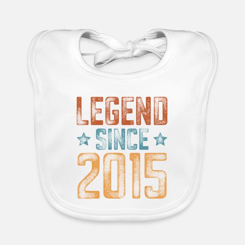 2015 Naissance Année de naissance Anniversaire Bavoir bio Bébé