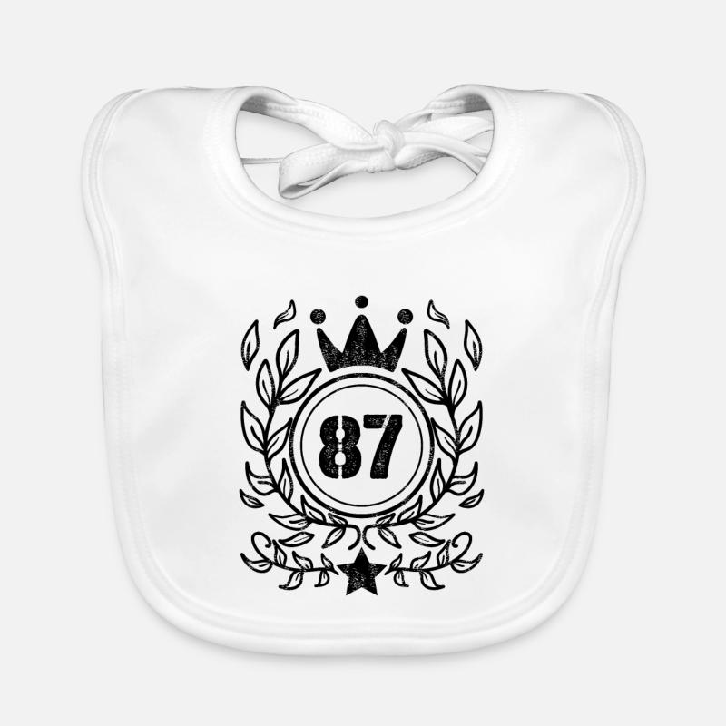 87 - Année de naissance Année de naissance 1987 Bavoir bio Bébé