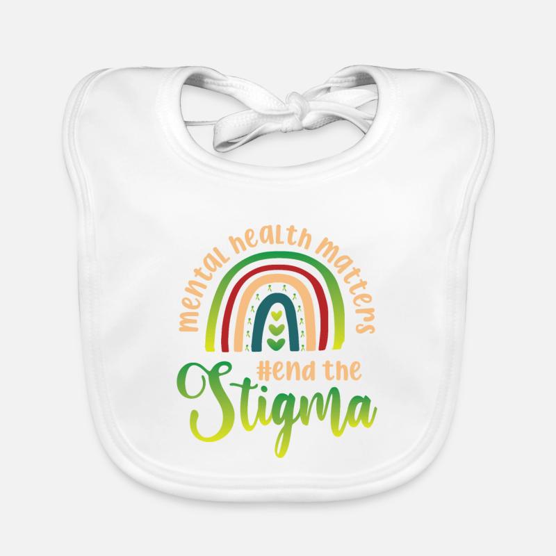 Mental Health Matters Lutter contre la stigmatisation - Bavoir bio Bébé - blanc