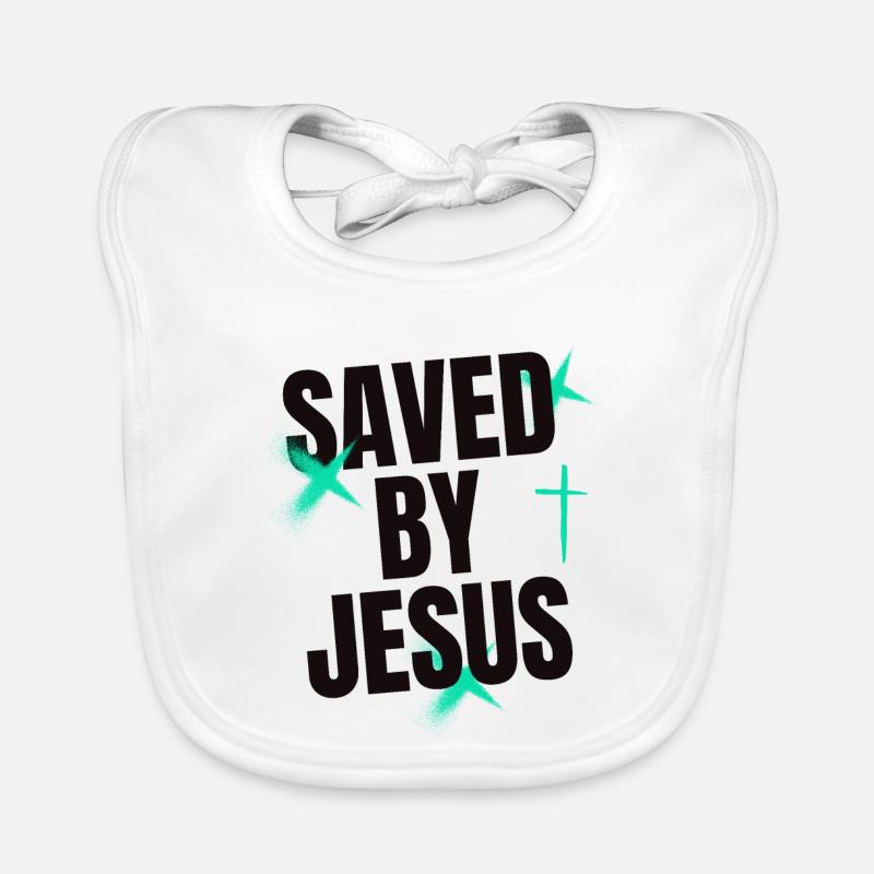 Sauvé par Jésus Bavoir bio Bébé