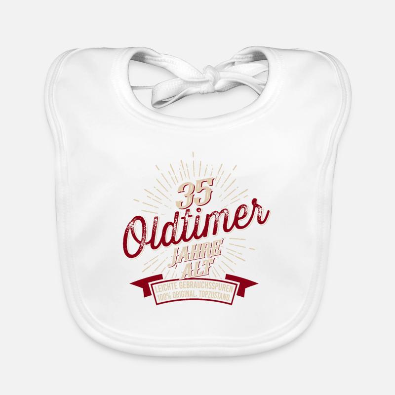 35. Geburtstag Oldtimer Baby Bio-Lätzchen