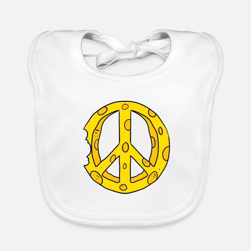 Cheese Peace Peace Organic Baby Bibs