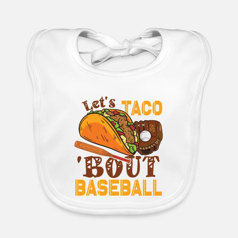 Let's Taco Bout Baseball Organic Baby Bibs