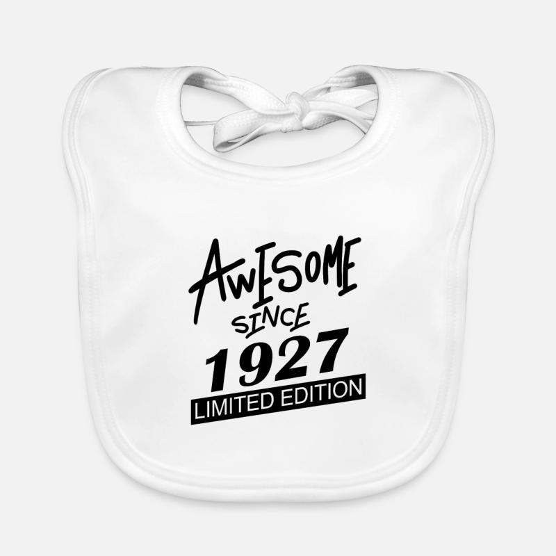 1927 - Born 1927 Gift Organic Baby Bibs