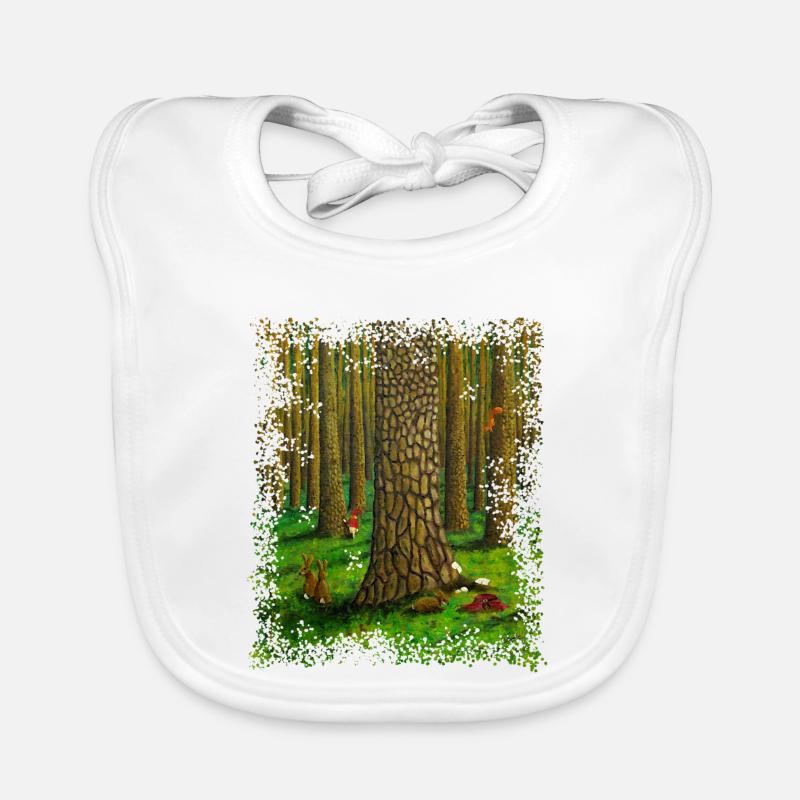 Forest Animals, Gnome and Nature Magic Organic Baby Bibs