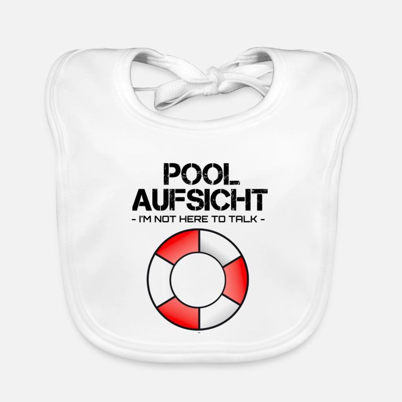 Pool Aufsicht mit Rettungsring Baby Bio-Lätzchen