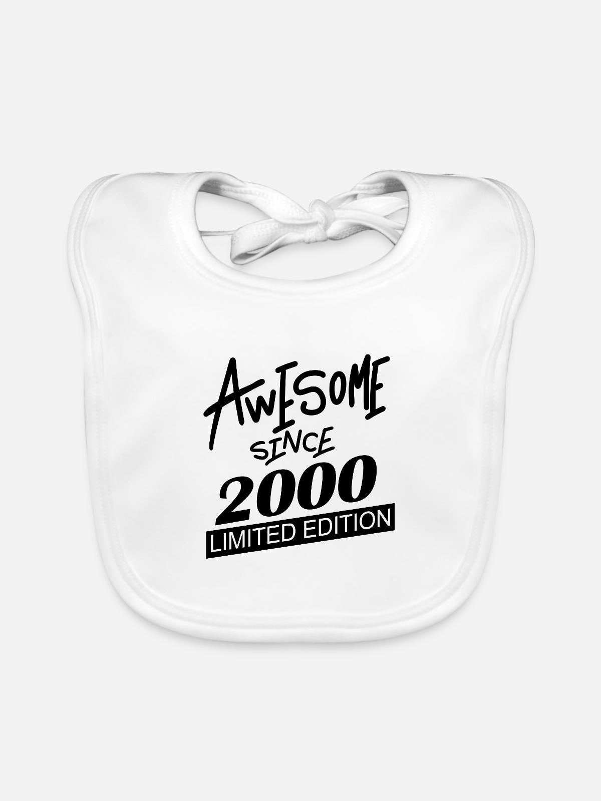 Fantastisch seit 2000 - Baby Bio-Lätzchen - Weiß - Vorne