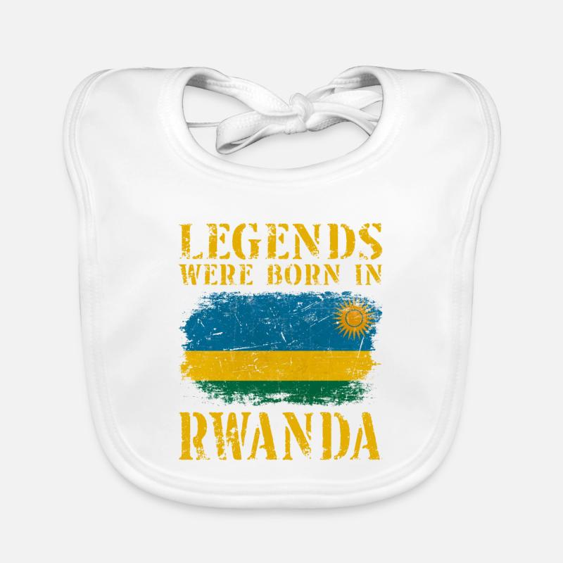 Vintage Design Drapeau du Rwanda Bavoir bio Bébé