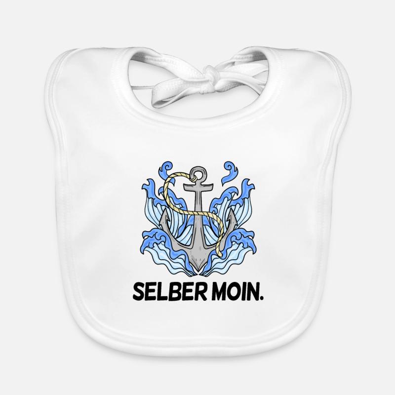 Selber Moin - Moin lustig Baby Bio-Lätzchen
