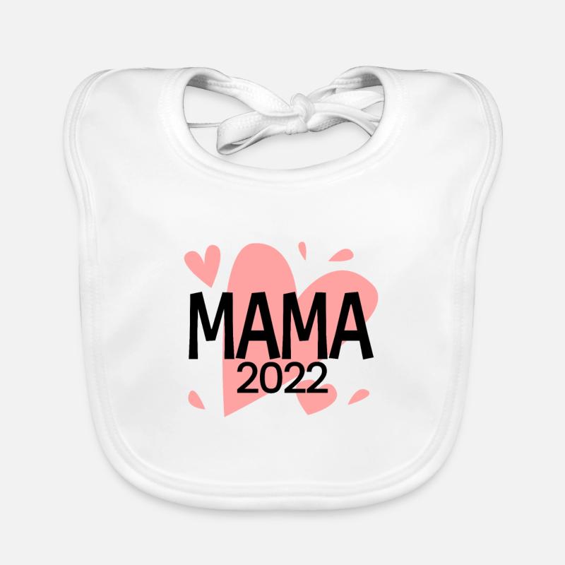 Maman 2022 Mère Grossesse Enceinte Bavoir bio Bébé
