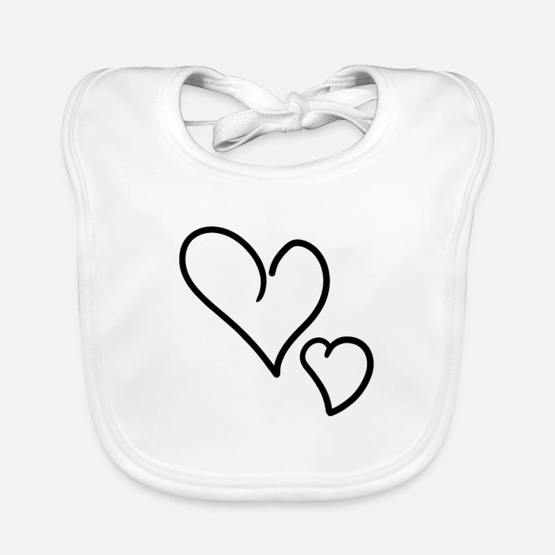 Heart Hearts Organic Baby Bibs