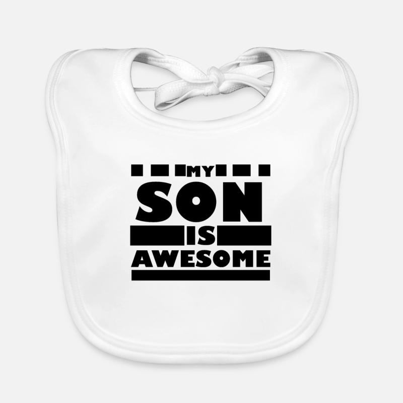 My son saying funny for the father Organic Baby Bibs