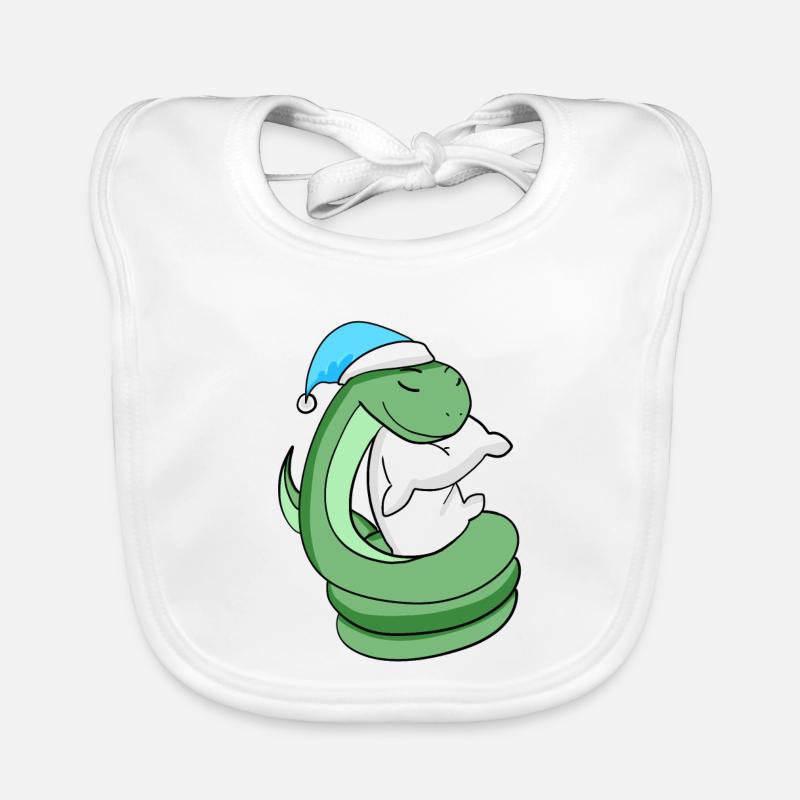 Snake with pillow and sleeping cap Organic Baby Bibs