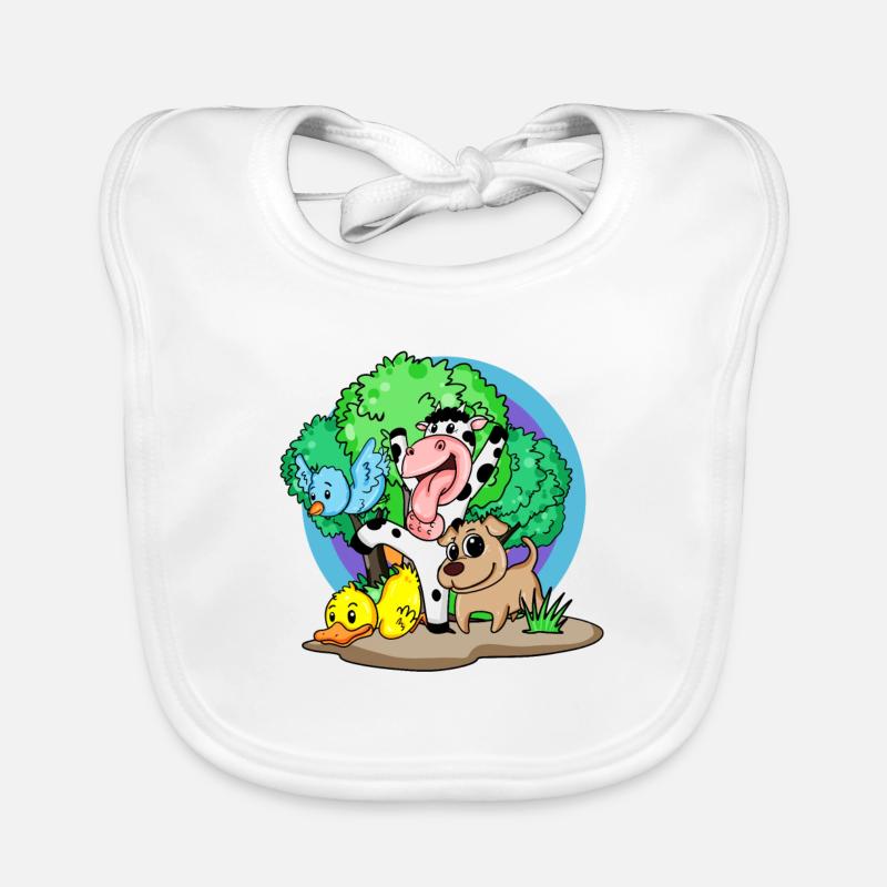 Cute animals Organic Baby Bibs