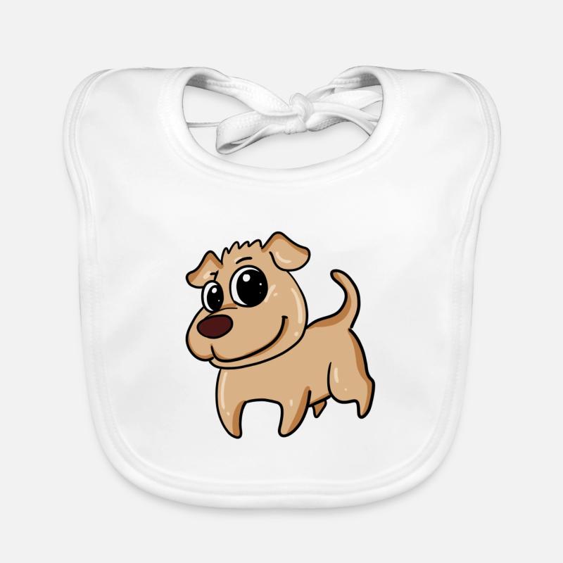 Cute dog Organic Baby Bibs