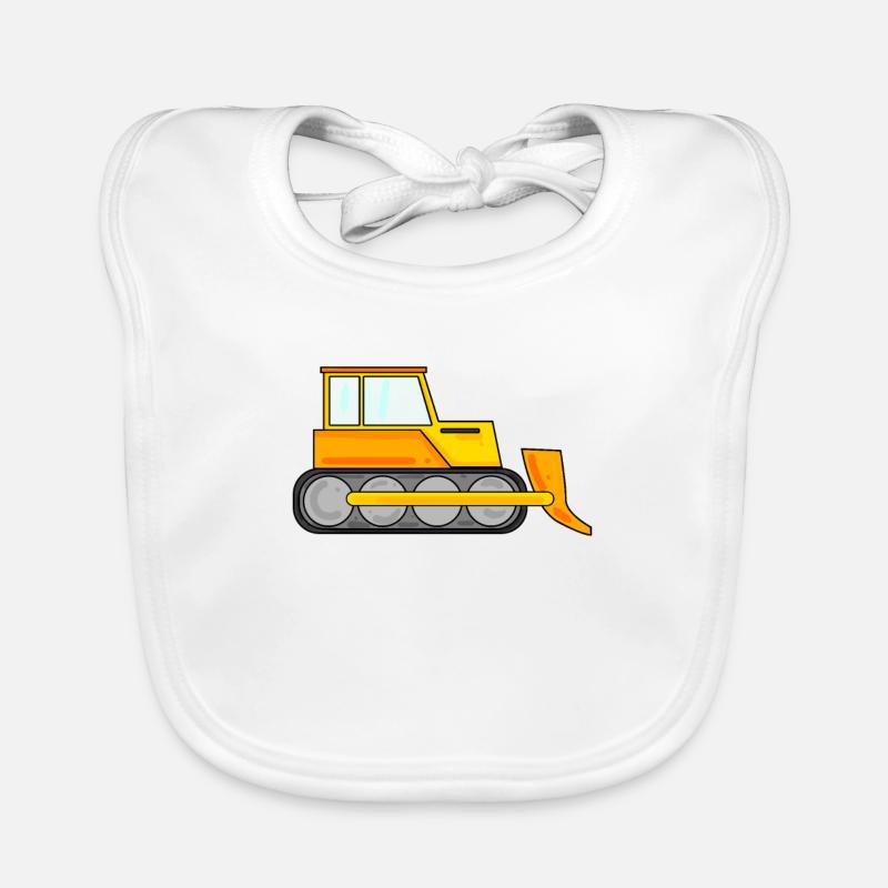 Construction trailer Organic Baby Bibs