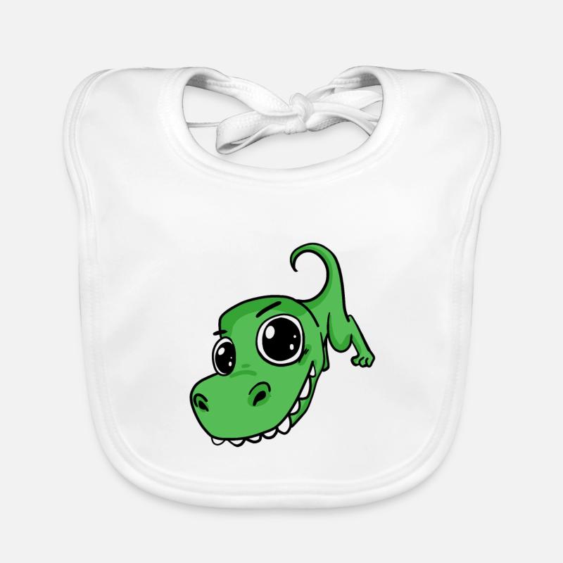 Dinosaur Big Face - Dinosaur Head Organic Baby Bibs