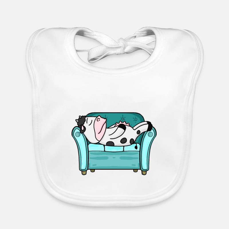 Lit de vache Couché Sommeil Sommeil Bavoir bio Bébé