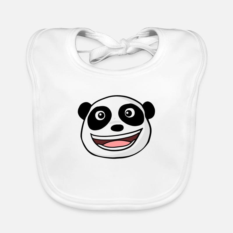 Panda Head Organic Baby Bibs