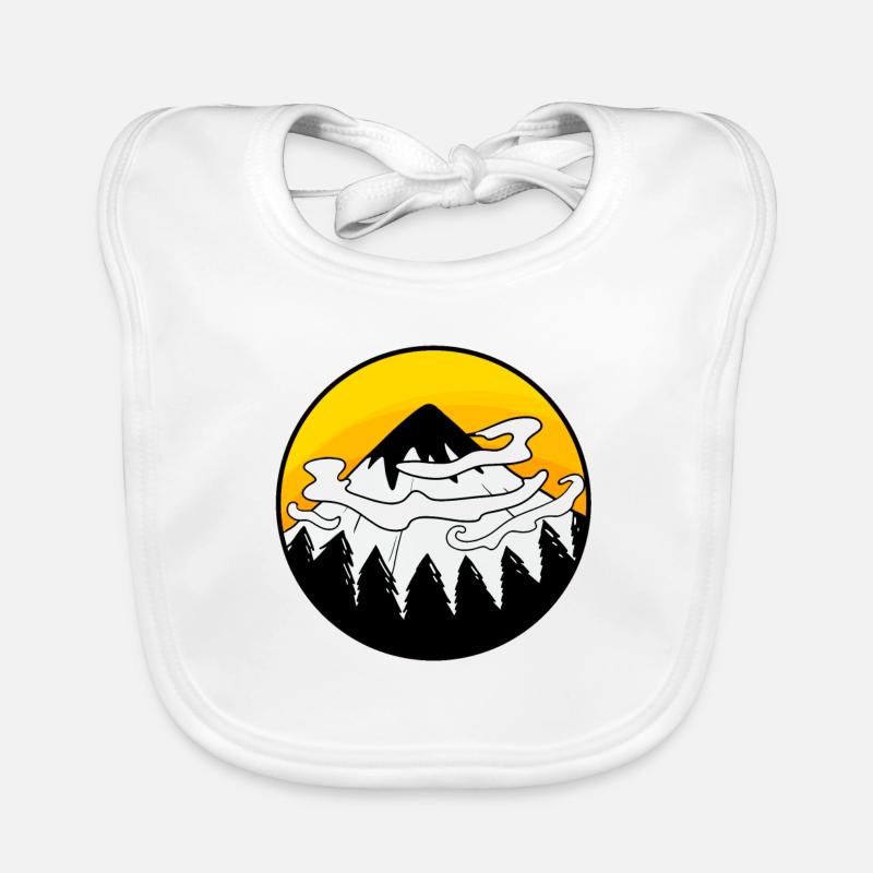 Mountain Mountains Mountain Peaks Organic Baby Bibs