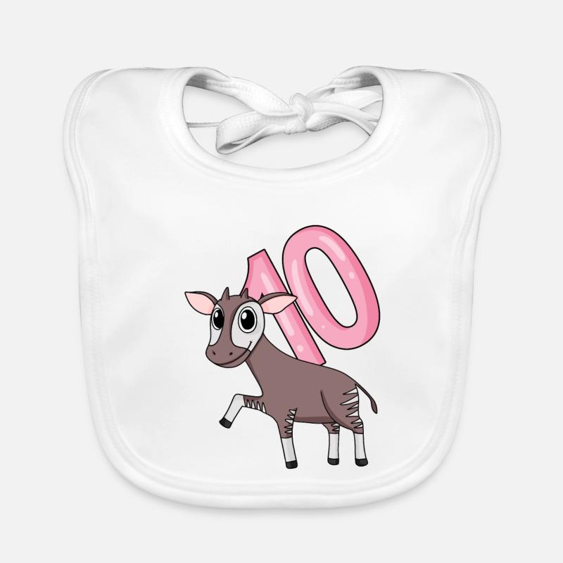 Fille de 10 ans Okapi cadeau de 10ème anniversaire Bavoir bio Bébé
