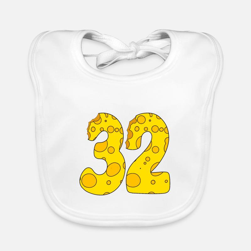 32 ans - Cadeau de 32e anniversaire - 1932 Bavoir bio Bébé